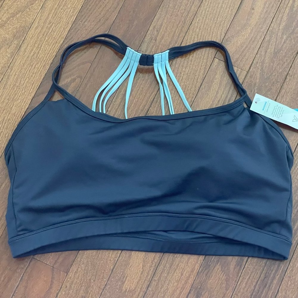 New with Tags Lane Bryant Livi Active Dark Gray Low Impact Sports Bra Size 22